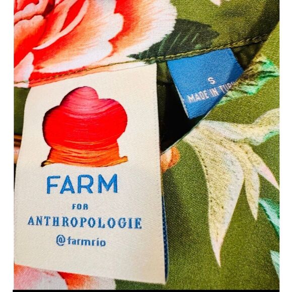 🌺 FARM Rio for Anthropologie Floral Ruffle Dress- Size Small - Picture 6 of 9